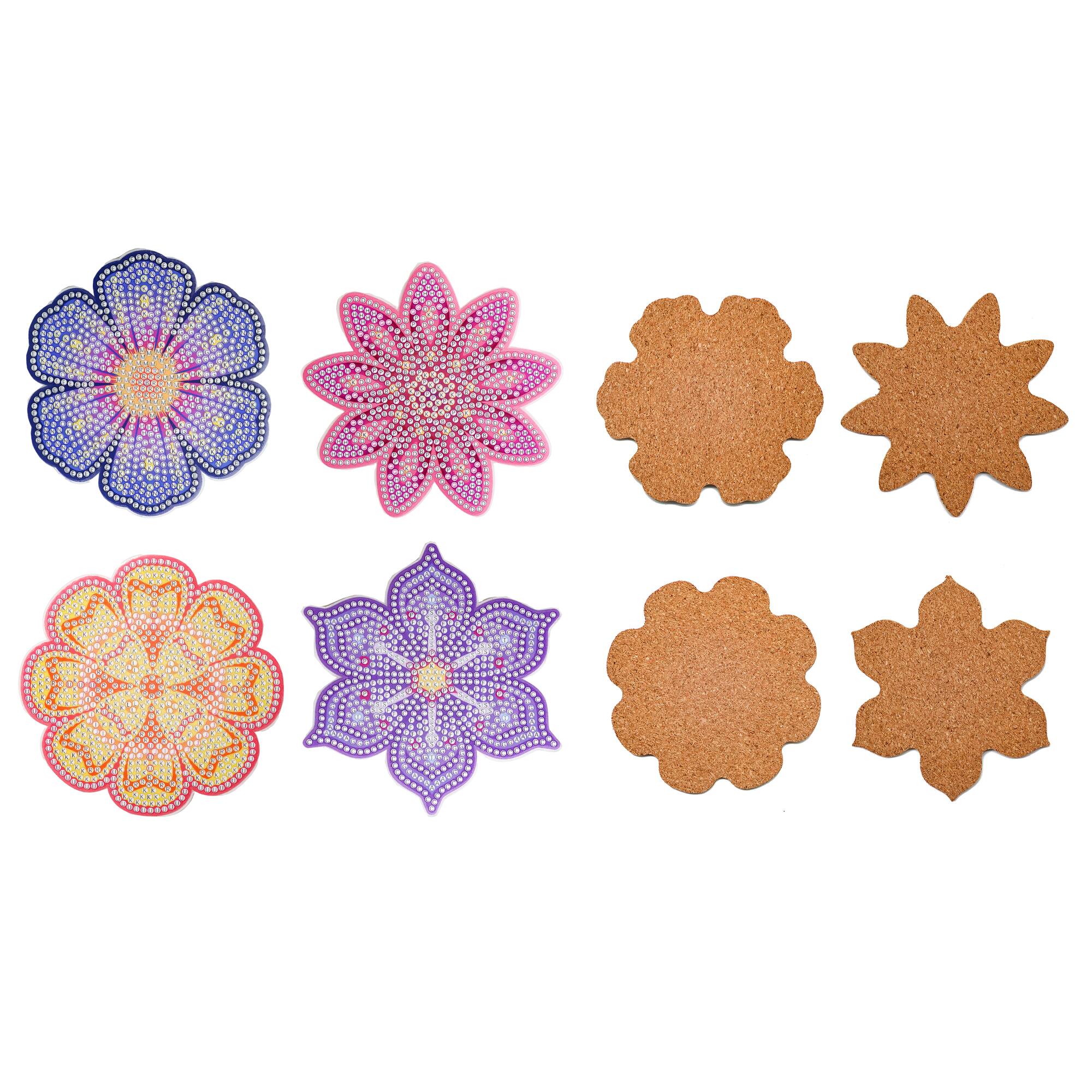 Floral Diamond Art Coaster Kit by Make Market®